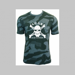 A.C.A.B. smrtka  nočný maskáč-Nightcamo SPLINTER, pánske tričko 100%bavlna